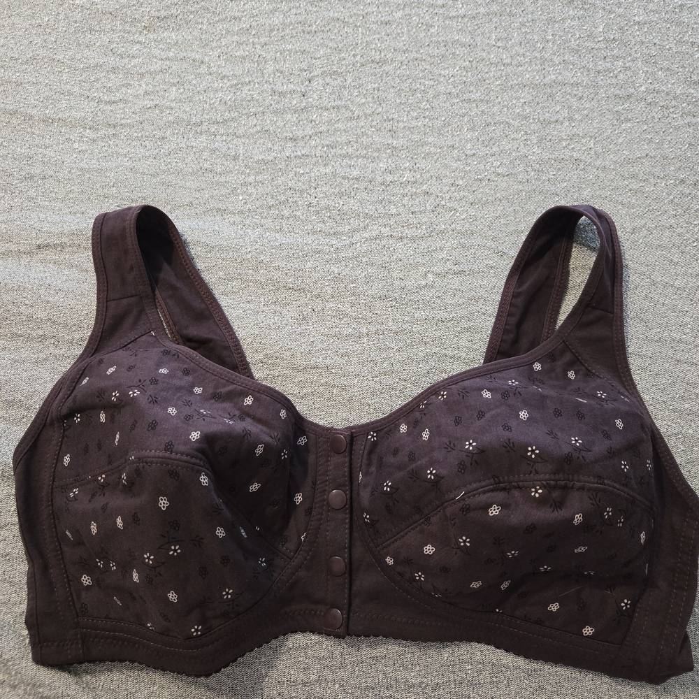 Women's Brown Floral Bra